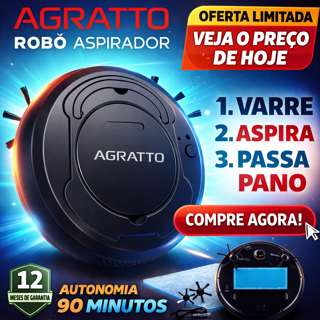 Robô aspirador em ambiente doméstico