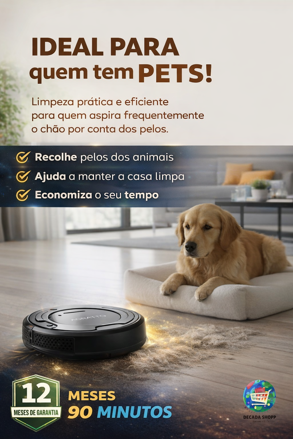 Produto em sala organizada