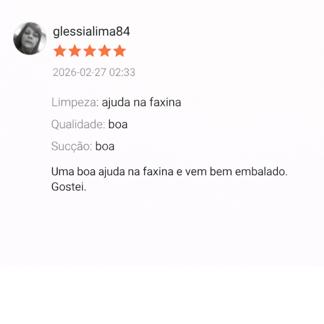 Mais um comentário positivo sobre o robô aspirador
