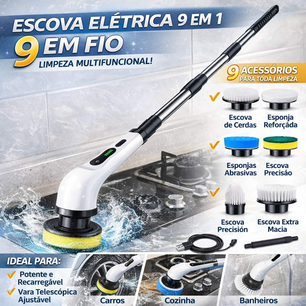 Escova elétrica de limpeza