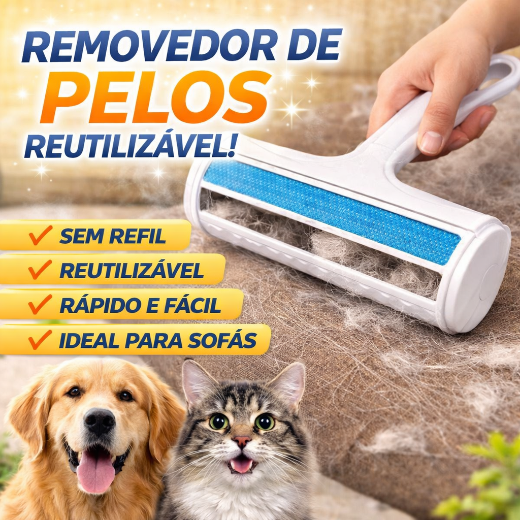 Removedor de pelos reutilizável